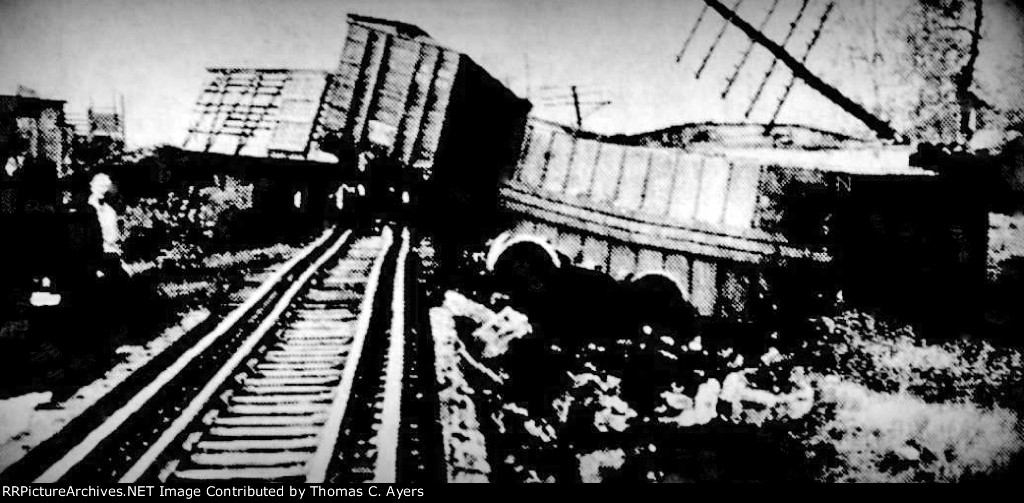 PRR Wreck At Canan Station, #1 of 3, 1940